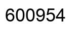 Number 600954 black image