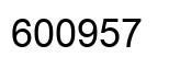 Number 600957 black image
