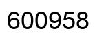 Number 600958 black image