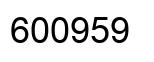 Number 600959 black image