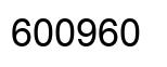 Number 600960 black image