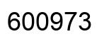 Number 600973 black image
