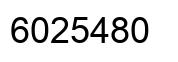 Número 6025480 imagen negro