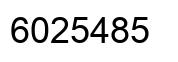 Número 6025485 imagen negro