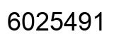 Número 6025491 imagen negro