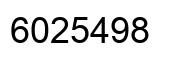 Number 6025498 black image