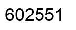 Number 602551 black image