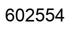 Number 602554 black image