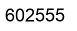Number 602555 black image