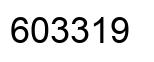 Number 603319 black image
