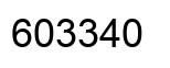 Number 603340 black image