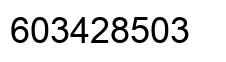 Number 603428503 black image