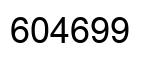 Number 604699 black image