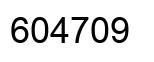 Number 604709 black image