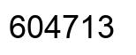 Number 604713 black image