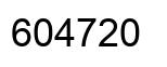 Number 604720 black image