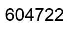 Number 604722 black image