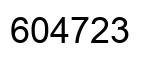 Number 604723 black image