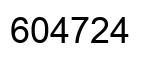 Number 604724 black image