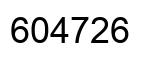 Number 604726 black image
