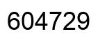Number 604729 black image
