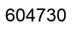 Number 604730 black image