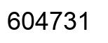 Number 604731 black image