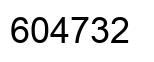 Number 604732 black image