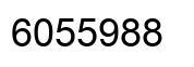 Number 6055988 black image