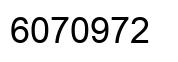 Number 6070972 black image