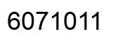 Number 6071011 black image