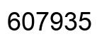 Number 607935 black image