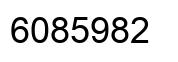 Number 6085982 black image