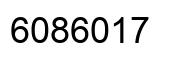 Number 6086017 black image