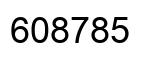 Number 608785 black image