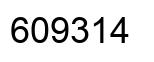Number 609314 black image