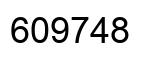 Number 609748 black image