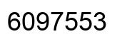Número 6097553 imagen negro