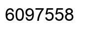 Number 6097558 black image