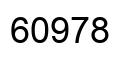 Number 60978 black image
