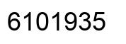 Number 6101935 black image
