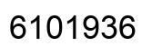 Number 6101936 black image