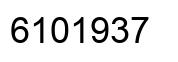 Number 6101937 black image