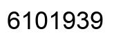 Number 6101939 black image
