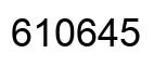 Number 610645 black image