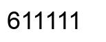 Number 611111 black image