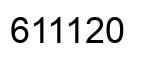 Number 611120 black image