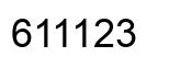 Número 611123 imagen negro