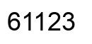 Number 61123 black image
