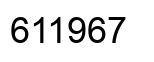 Number 611967 black image